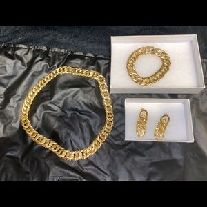Gold plated jewelry set